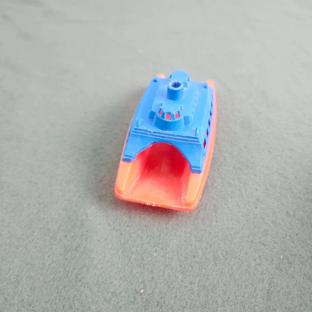 Vintage Plastic Toy Ferry Boat Ship Bath‎ Toy Blue Red